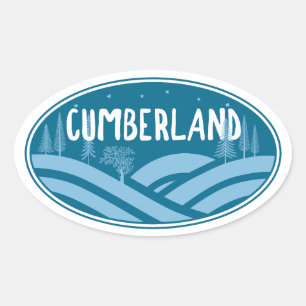 Pegatina Ovalada Cumberland Maryland al aire libre
