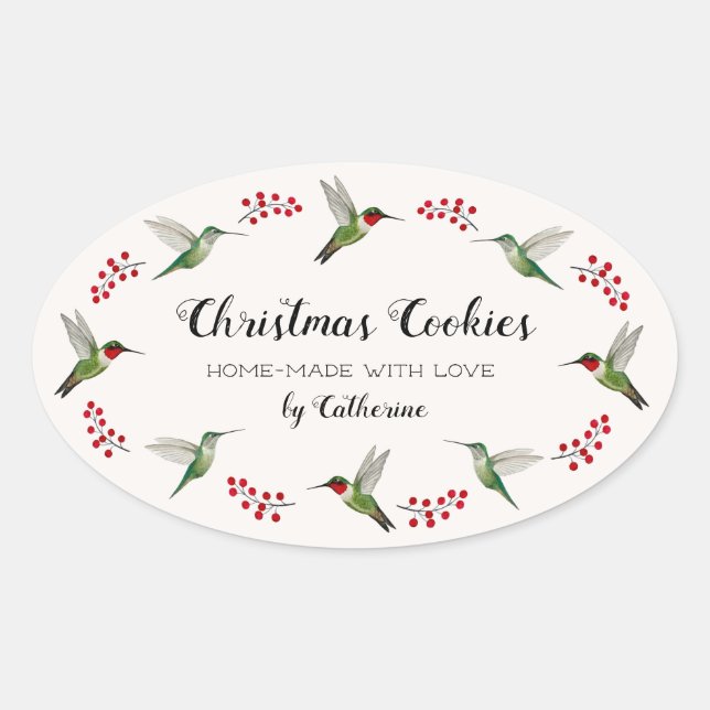 Pegatina Ovalada Custom Hummingbird   (Anverso)