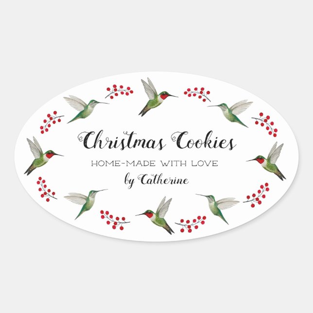 Pegatina Ovalada Custom Hummingbird   (Anverso)