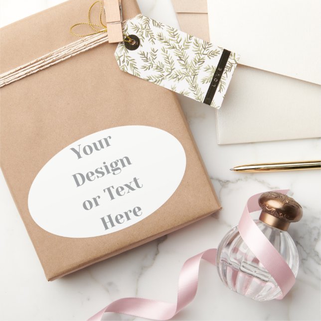 Pegatina Ovalada Customizable Your Design or Text Here Personalized (Regalar)