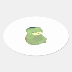 Pegatina Ovalada Cute Kappa