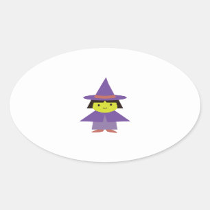 Pegatina Ovalada Cutie Witch
