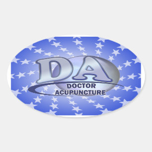 PEGATINA OVALADA DA ACRONYM LOGO MÉDICA DE ACUPUNTURA