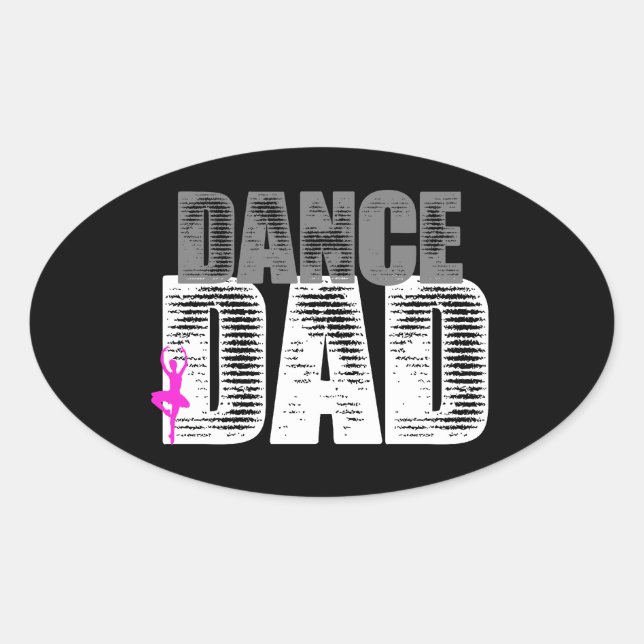 Pegatina Ovalada Dance Dad (Anverso)