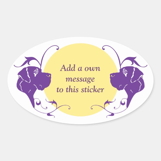 Pegatina Ovalada Danesticker (Anverso)