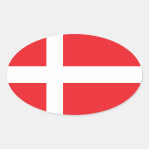 PEGATINA OVALADA DANNEBROG DANMARK FLAG