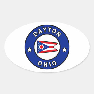 Pegatina Ovalada Dayton Ohio