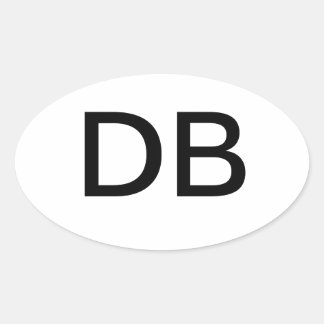 PEGATINA OVALADA DB