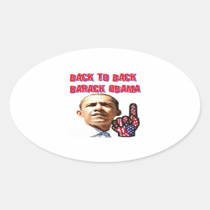 Pegatina Ovalada De Nuevo, Presidente Barack Obama_