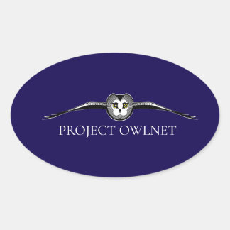 Pegatina ovalada de Project Owlnet