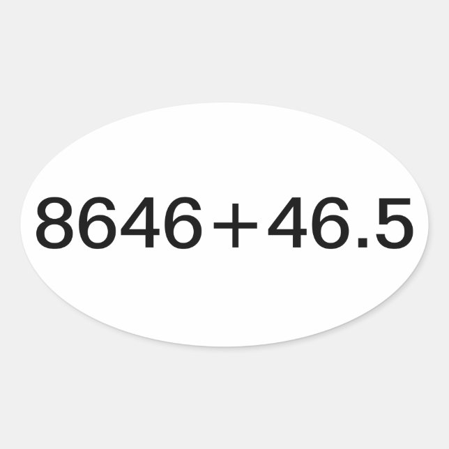 Pegatina Ovalada Declaración patriótica (Anverso)