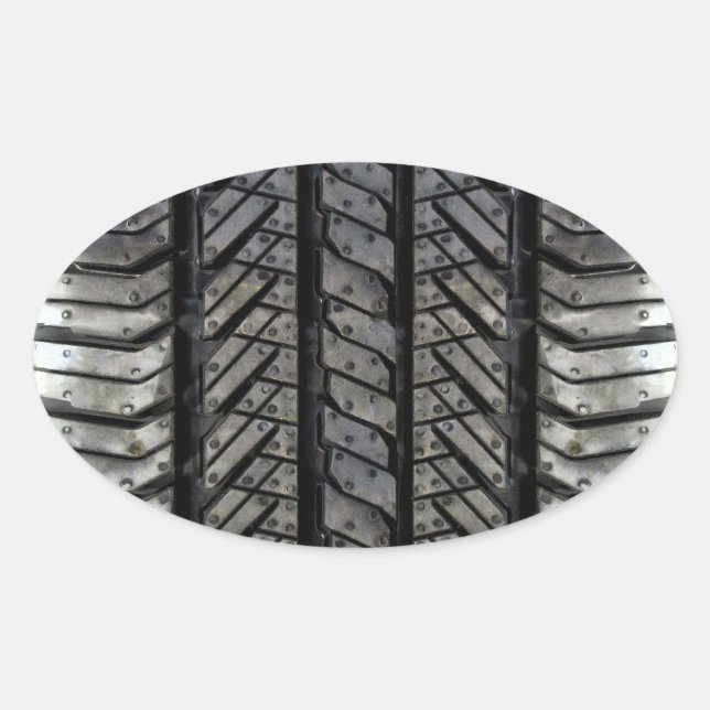 Pegatina Ovalada Decoración de estilo de automoción de hilo de neum (Anverso)