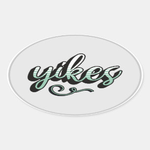 Pegatina Ovalada Decoración estética de Yikes - Diseño de moda y di