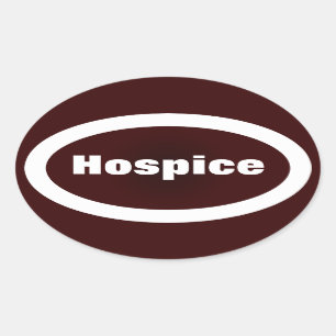 Pegatina Ovalada Dedicado al hospicio