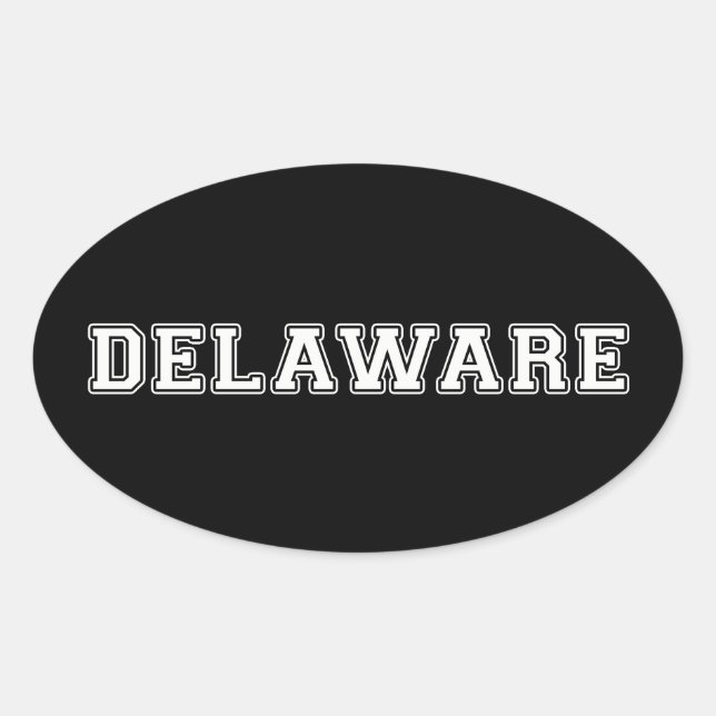 Pegatina Ovalada Delaware (Anverso)