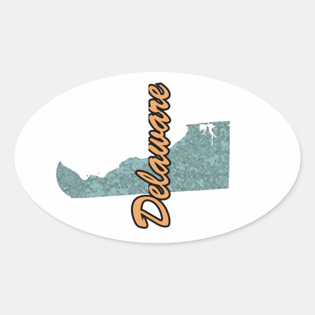 Pegatina Ovalada Delaware (Anverso)