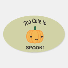 Pegatina Ovalada ¡Demasiado Agradable Para Hablar! Calabaza pequeña