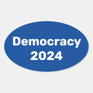 Pegatina Ovalada Democracia 2024 Elecciones Presidenciales