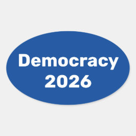 Pegatina Ovalada Democracia 2026 Elecciones de mitad de período