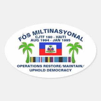 Pegatina Ovalada Democracia Uphold - Blanco