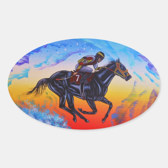 Pegatina Ovalada Deslumbramiento de la gloria (Anverso)