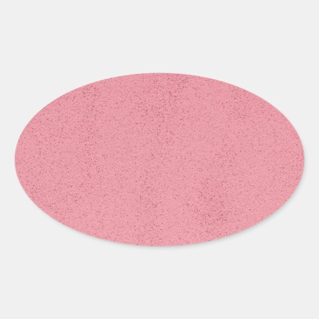 Pegatina Ovalada Desorden Rosa Caliente (Anverso)