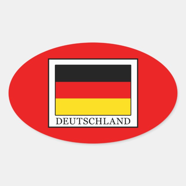 Pegatina Ovalada Deutschland (Anverso)