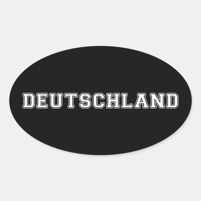 Pegatina Ovalada Deutschland (Anverso)