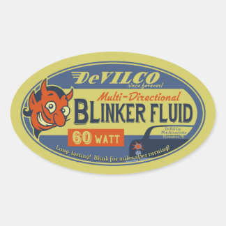 Pegatina Ovalada DevilCo Blinker Fluid