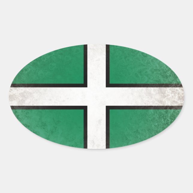 Pegatina Ovalada Devon (Anverso)