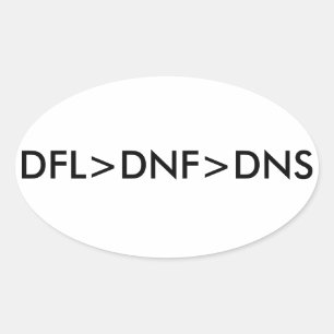PEGATINA OVALADA DFL > DNF > DNS