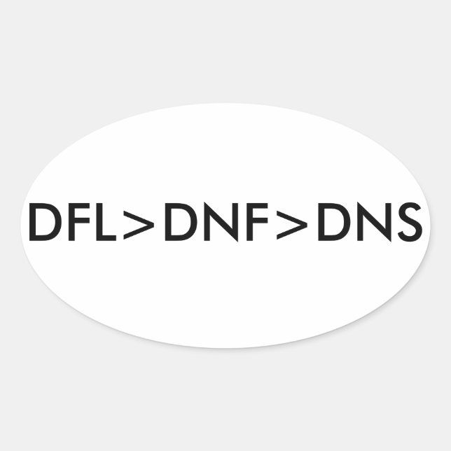 PEGATINA OVALADA DFL > DNF > DNS (Anverso)