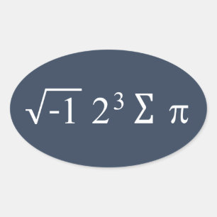 Pegatina Ovalada Día de Pi Comí Algo de Pay i 8 sum pi Stickers
