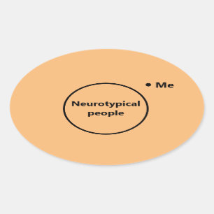 Pegatina Ovalada Diagrama de Venn no típico