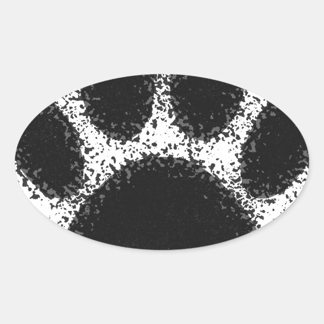 Pegatina Ovalada Dibujo de garras de perro (Anverso)