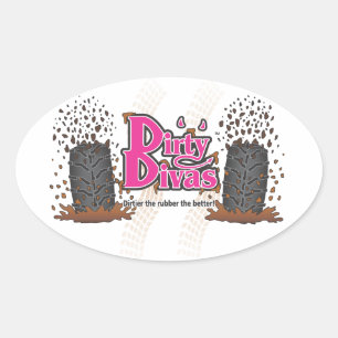 Pegatina Ovalada Dirty Divas