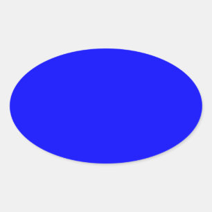 Pegatina Ovalada Diseñador personalizado de color azul