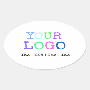 Pegatina Ovalada Diseñar su propio logotipo personalizado Personali