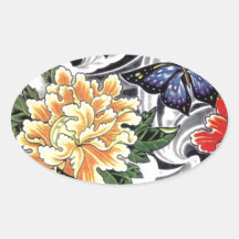 Diseño de tatuajes para peones amarillos y maripos