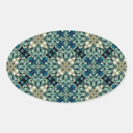 Pegatina Ovalada Diseño inspirado en Marruecos