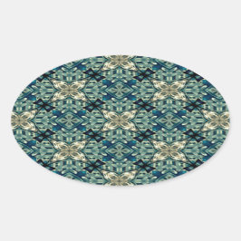 Pegatina Ovalada Diseño inspirado en Marruecos