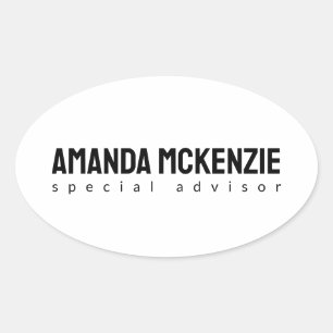 Pegatina Ovalada Diseño Minimalista creativo y exclusivo de moda