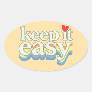Pegatina Ovalada Diseño tipográfico Retro Pride Fácil de Mantener