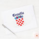 Pegatina Ovalada Diseños del escudo de armas de Croacia del Grunge (Sobre)