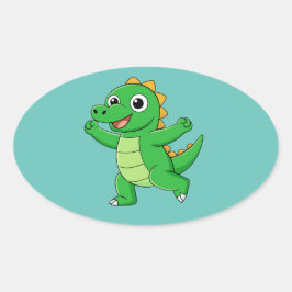 Pegatina Ovalada Disparador de baile