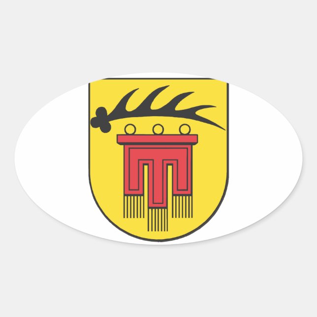 Pegatina Ovalada Distrito administrativo Böblingen escudo de armas (Anverso)