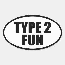 Pegatina Ovalada Diversión de tipo 2