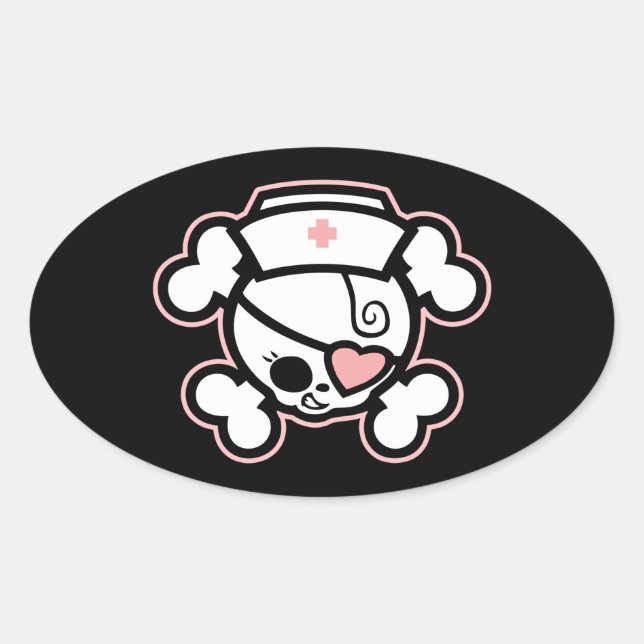 Pegatina Ovalada Dolly RN Heart (Anverso)