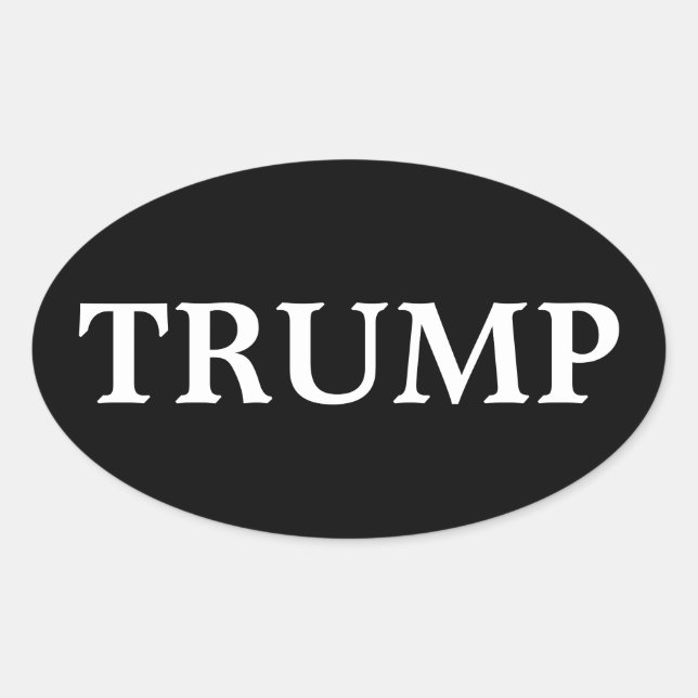 PEGATINA OVALADA DONALD TRUMP OVAL BUMPER STICKER (Anverso)