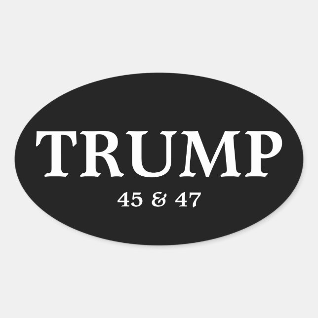 PEGATINA OVALADA DONALD TRUMP OVAL BUMPER STICKER (Anverso)